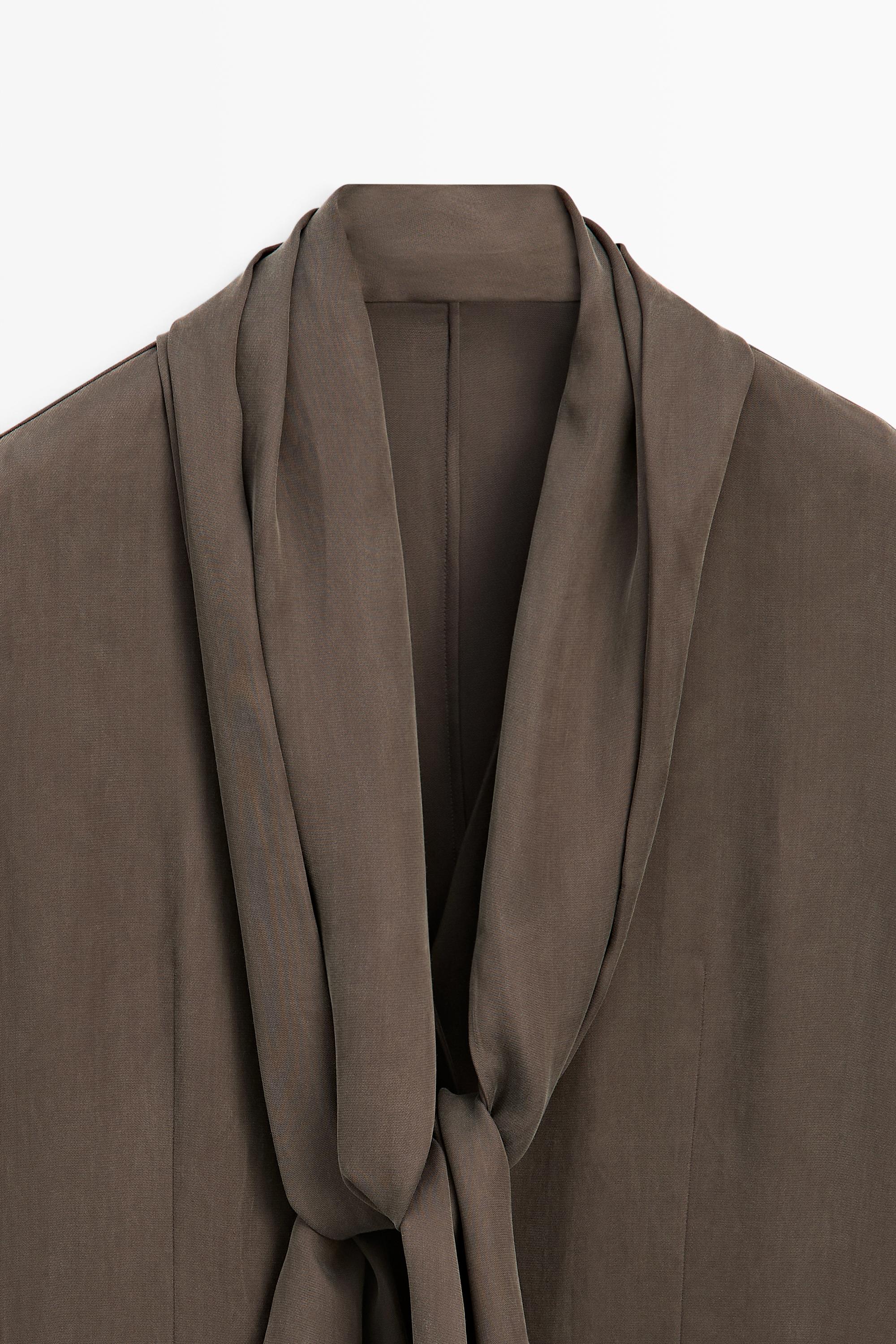 Total look flowing overshirt with tie detail